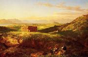 Thomas Cole Temple of Segesta with the Artist  Sketching oil